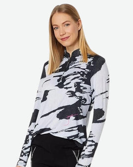 Jamie Sadock Women's Sunsense Snakeskin Long Sleeve Golf Top Size L MSP$98 - 0