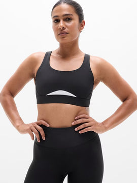 New Athleta Black Interval Colorblock Bra Size S MSP$55 - 0