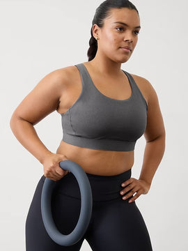 New Athleta Interval Bra  - Black Heather D-DD Cups MSP$49