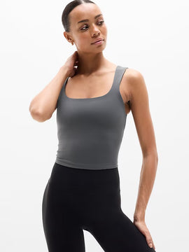 New Athleta Transcend Square Neck Crop Bra -Shadow MSP$55 - 0