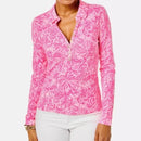 Lilly Pulitzer Reema Polo Top In Pink‎ Blossom Foxy Llama Size S MSP$98-1