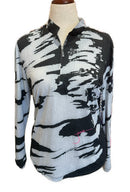 Jamie Sadock Women's Sunsense Snakeskin Long Sleeve Golf Top Size L MSP$98-3