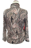 Corsican Golf Women’s Black & Brown Paisley Print Pullover Size XL MSP$96-2