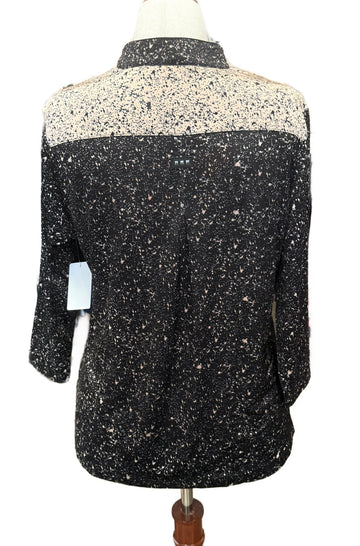 Jamie Sadock Women's Black & Tan 3/4 Sleeve Golf Top Size L - 0