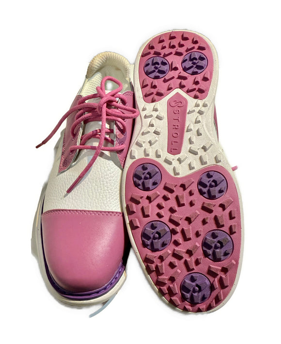 Stroll Golf Women's White & Fuchsia Classic Golf Shoes Size 9 MSP$150