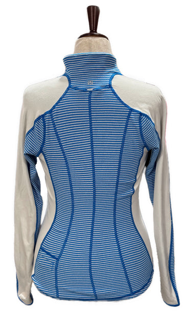 Lululemon Blue & White Reversible Women's Pullover Size 6 - 0