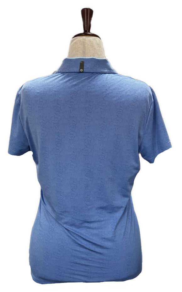 Puma Cornflower Blue Print Golf Polo Size M MSP$62