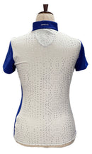 Annika Cutter & Buck Blue, White, Gray & Silver Women's Short Sleeve Top w/Logo Size S-2