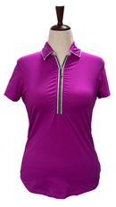 Women's Jofit Orchid Zip Golf Top Size S-1