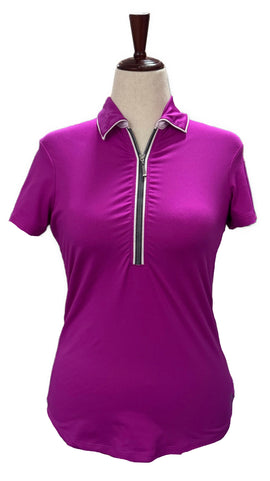 Women's Jofit Orchid Zip Golf Top Size S