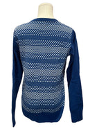 Lady Hagan Royal Blue & White Knitted Sweater Size S-2