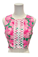 Lilly Pulitzer Hibiscus Kiss Crop Top Size 2-1