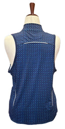 1764 Signature Women's VIenna Navy Print Sleeveless Golf Polo Size XL MSP$74-4