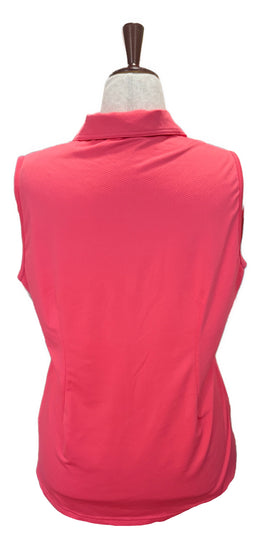 Jofit Women's Pink Cutaway Sleeveless Golf Polo Size XL MSP$90 - 0