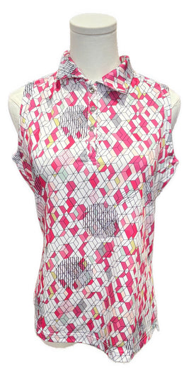 GGBlue Multicolor Geometric Print Sleeveless Top Size S