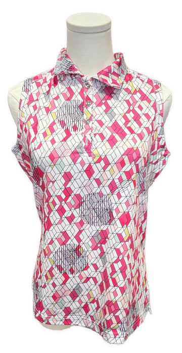 GGBlue Multicolor Geometric Print Sleeveless Top Size S