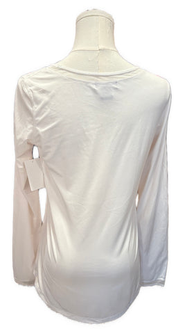 Golftini White Long Sleeve Workout Tee w. Mesh Size S MSP $148 - 0