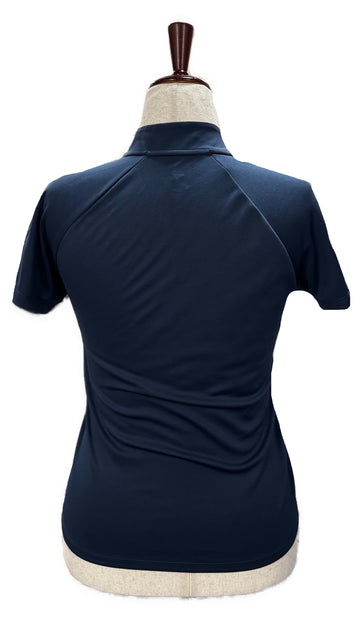 Adidas Golf Navy Heather Colorblock Short Sleeve Golf Top Size S - 0