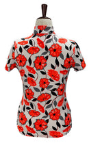 Tail Coral Floral Short Sleeve Mock golf Polo Size S-2