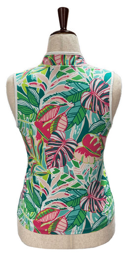 Sigrid Olsen Tropical Foliage Sleeveless Top Size M - 0