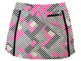 Tail White Label Black, Pink & White Chevron Golf Skort Size L - 0