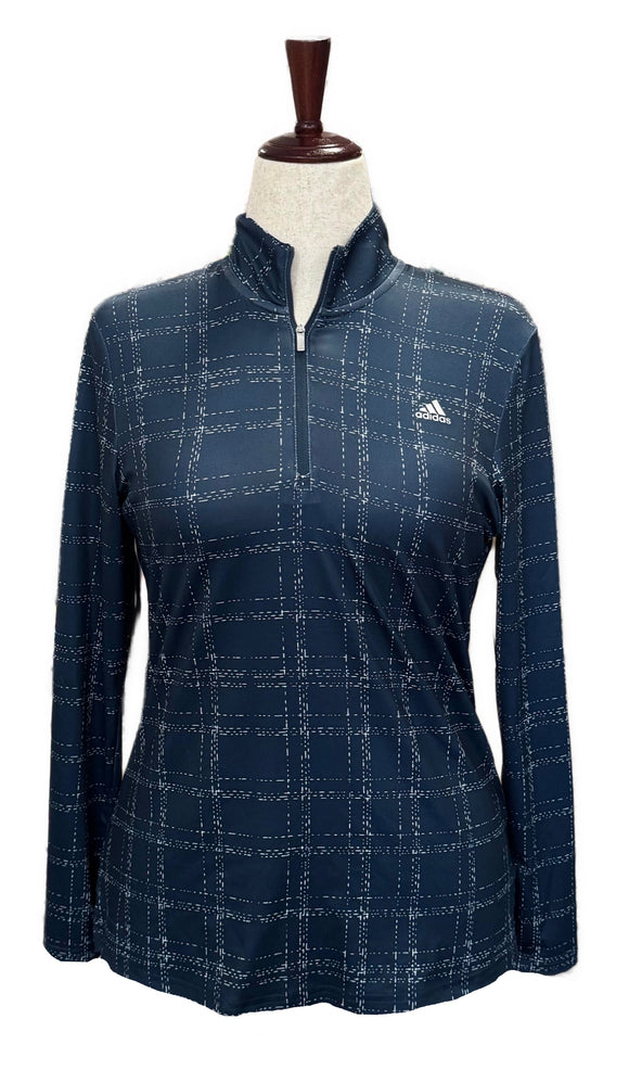 Adidas Golf Navy Dashed Pullover Size M
