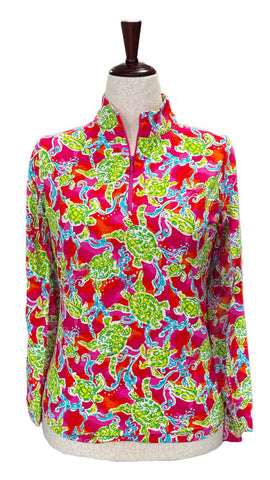 Ibkul Sea Turtle Long Sleeve Sun Shirt Size M