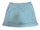 Sigrid Olsen Aqua & Blue Art Deco Fan Golf Skort Size M-1