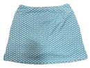 Sigrid Olsen Aqua & Blue Art Deco Fan Golf Skort Size M-2