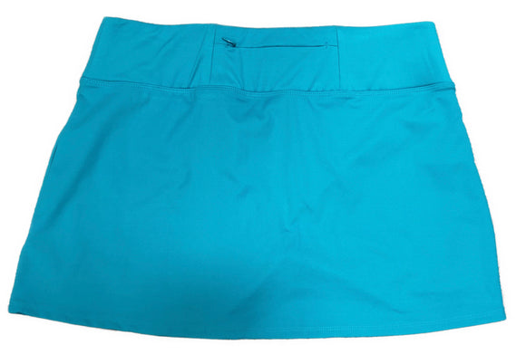 Tommy Bahama Teal Pull-On Wrap Skort w/ Tropical Accent Size L