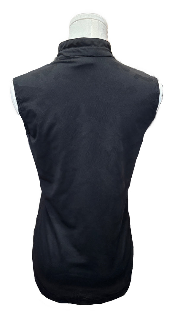 Daily Sports Black Sleeveless Mesh Camo Mock Top Size S