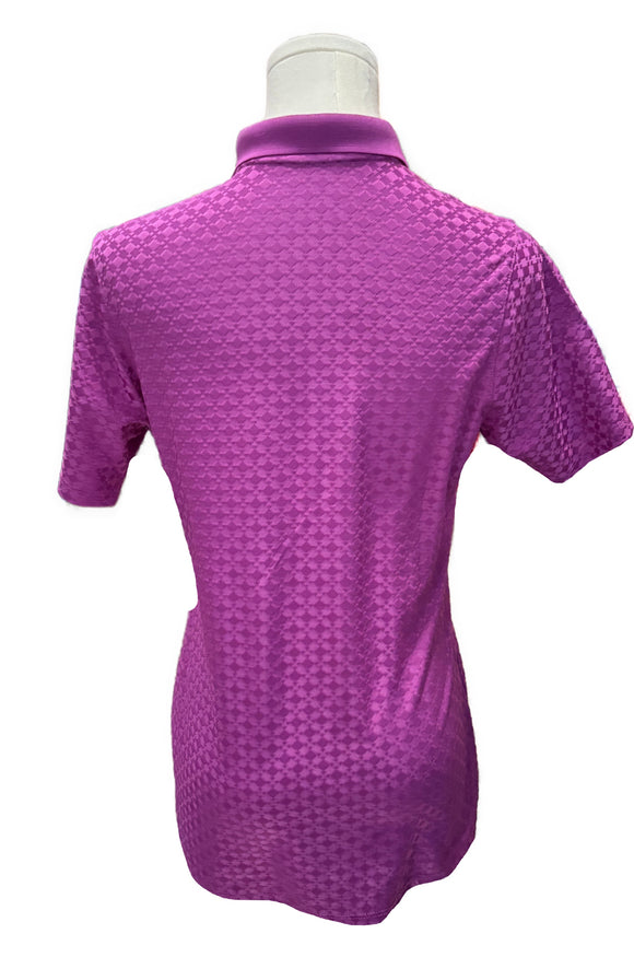 Antigua Purple Textured Women's Golf Polo W. Logo Size S