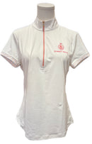 Fairway & Greene White Mock Polo 'Summit Rock' Size M-1