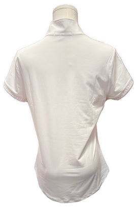 Fairway & Greene White Mock Polo 'Summit Rock' Size M - 0