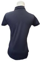 Golftini Navy Ruffled Short Sleeve Polo Size XS MSP $98-2