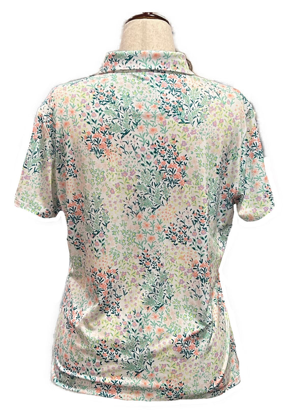 Bad Birdie Women's Floral Golf Polo w/ Pinehurst Logo Size XL MSP$78