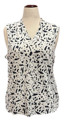 Puma Women's Cloudspun White Chelsea Print Sleeveless Golf Polo Size L-2