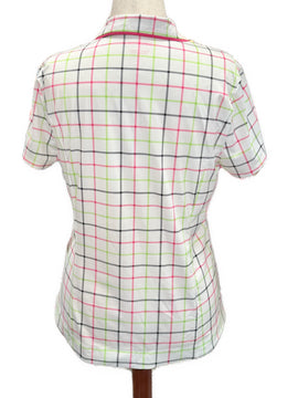 New Kinona Classic & Fantastic Tattersall Plaid Golf Top MSP$115 - 0