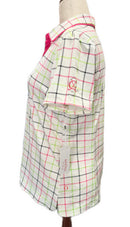 New Kinona Classic & Fantastic Tattersall Plaid Golf Top MSP$115-3