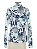 Tail Activewear White, Aqua & Navy Tropical Print Pullover Size S-2