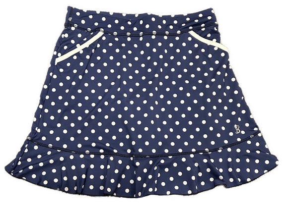 Sofibella Navy & White Polka Dot Golf Skort Size L MSP$84