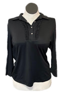 Tail Activewear Women's Black 3/4 Sleeve Golf Top Size L-1