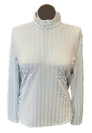 New Kjus Women's Sense Half Zip Lite Pale Blue w/ Logo Size XL MSP$180-1