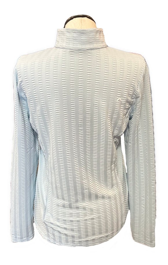 New Kjus Women's Sense Half Zip Lite Pale Blue w/ Logo Size XL MSP$180