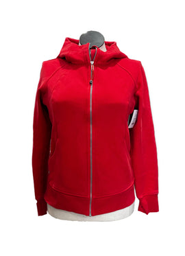 Lululemon Carnation Red Full-Zip Scuba Hoodie Size 12 MSP$118 - 0