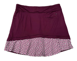 Callaway Burgandy Skort with Printed Layers Size L  MSP$79 - 0
