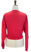 alo Women's Candy Red Cropped Accolade Crewneck Size L MSP$128-2