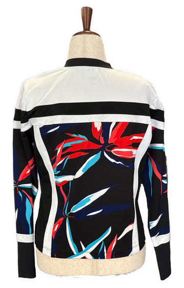 Women's Tail Black & White Patterned Full-Zip Women's Jacket Size L MSp$95 - 0