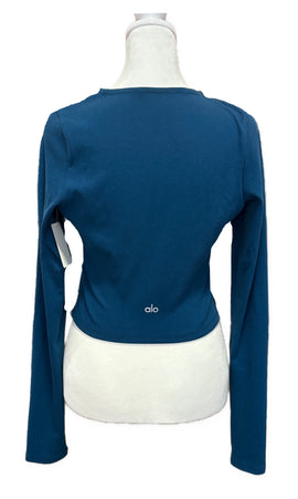 alo Women's Jacket Stardust Ribbed Size M MSP$138 - 0