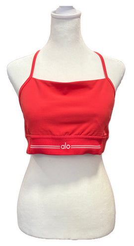 alo Women's Candy Red Airlift Sports Bra Size L MSP$84